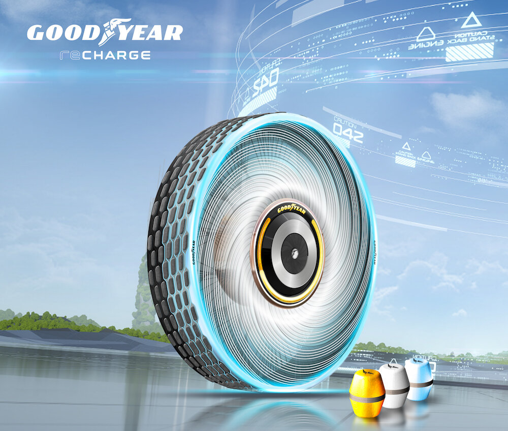 Goodyear reCharge concept tyre visualisation - using a renewable biodegradable compound
