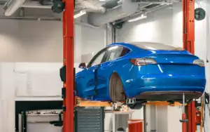 Tesla in workshop